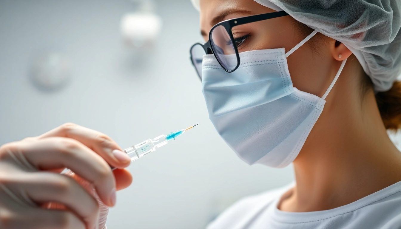 Fettwegspritze Zürich: Medical professional performing a targeted fat reduction treatment with precision.